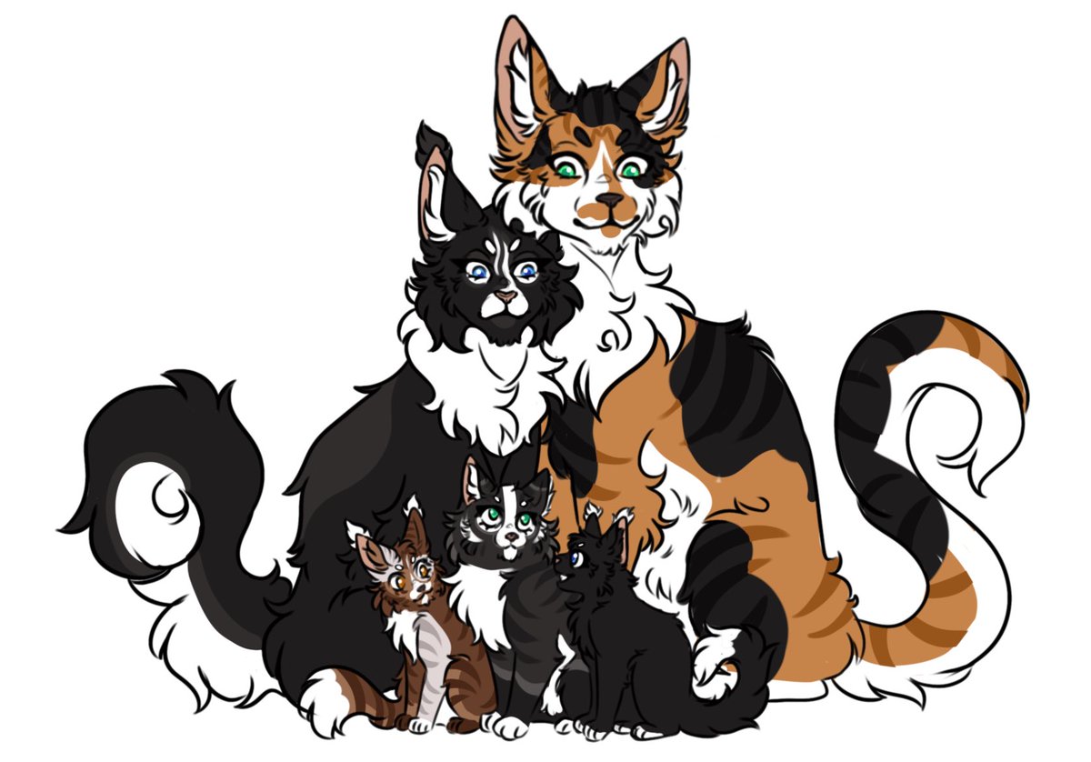 convictedeviant's tweet photo. Finally sketched up specklescar’s family before they died and he joined Thunderclan ;^;
PLUS the final version (for now unless someone wants to ship their oc with my baby boy) of the family tree :P
#warriorcats #art #warriorsoc #warriors #car #catoc #warriorcatsoc #wcoc #wctwt https://t.co/MKmKGBiKBg