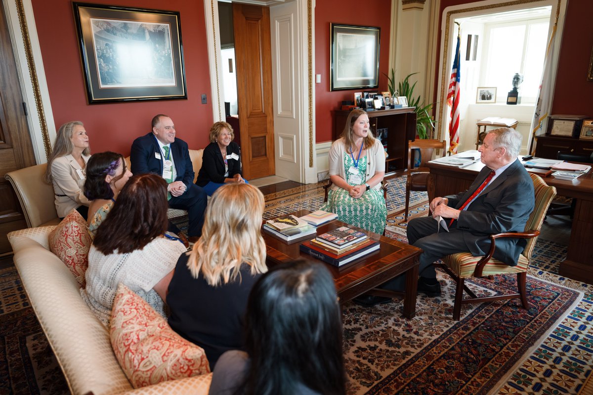 SenatorDurbin's tweet photo. Today, I met with special education advocates from schools and districts across Illinois who are here in Washington for the Special Education Legislative Summit.

It was a pleasure to speak with these educators about the work Congress must do to support students with disabilities.