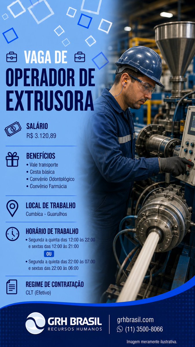 grhbrasil's tweet photo. ⚠️ Interessados(as) devem enviar currículo para o e-mail: vagas@grhbrasil.com.br com o nome da vaga no assunto. ⚠️ https://t.co/DSYJzMCrss
