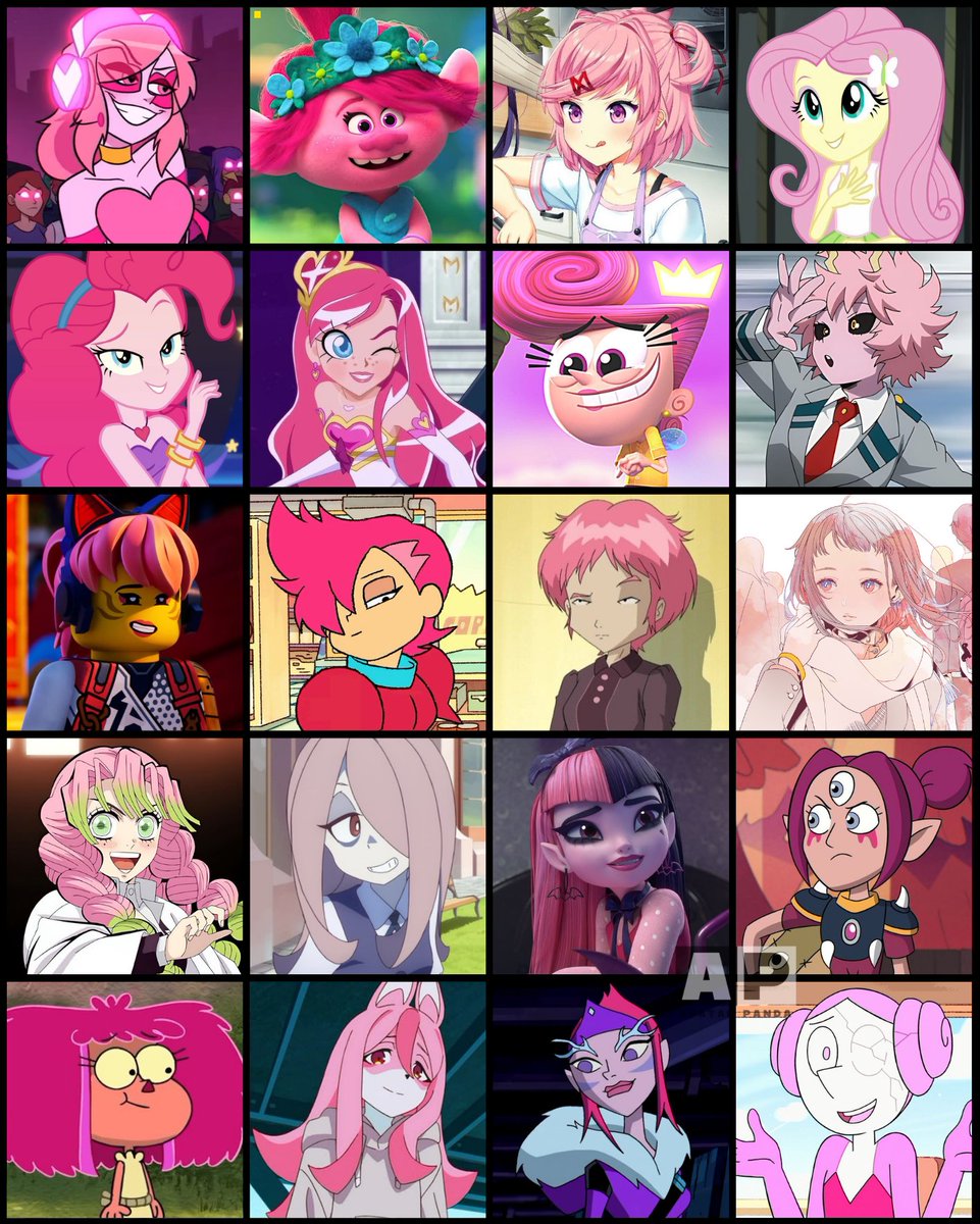 AvatarPanda_10's tweet photo. Who's your favorite pink-haired character here? part 2 🩷 https://t.co/YKdZxEnfqO