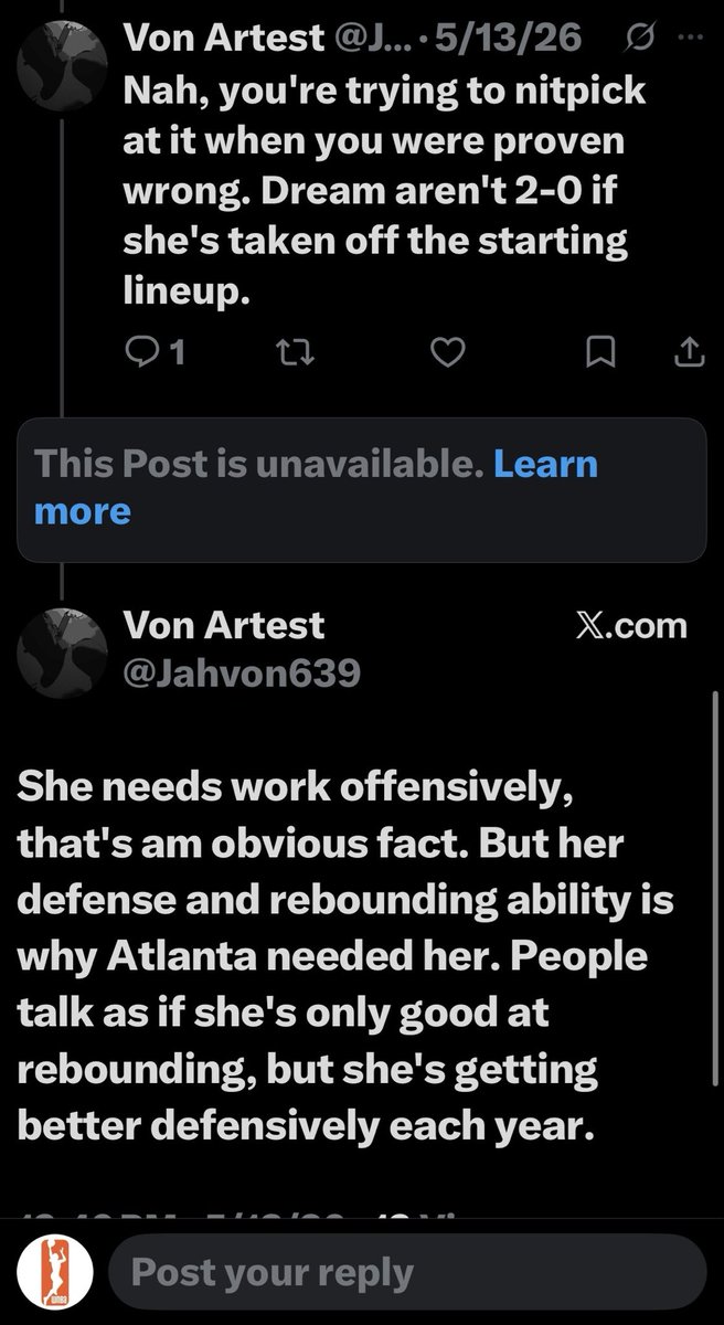 WNBACENTELL's tweet photo. @Jahvon639 @mrslyonsdenver @spurs_muse Reese Fan Caught. Done talking to u! https://t.co/snhvwKkfby