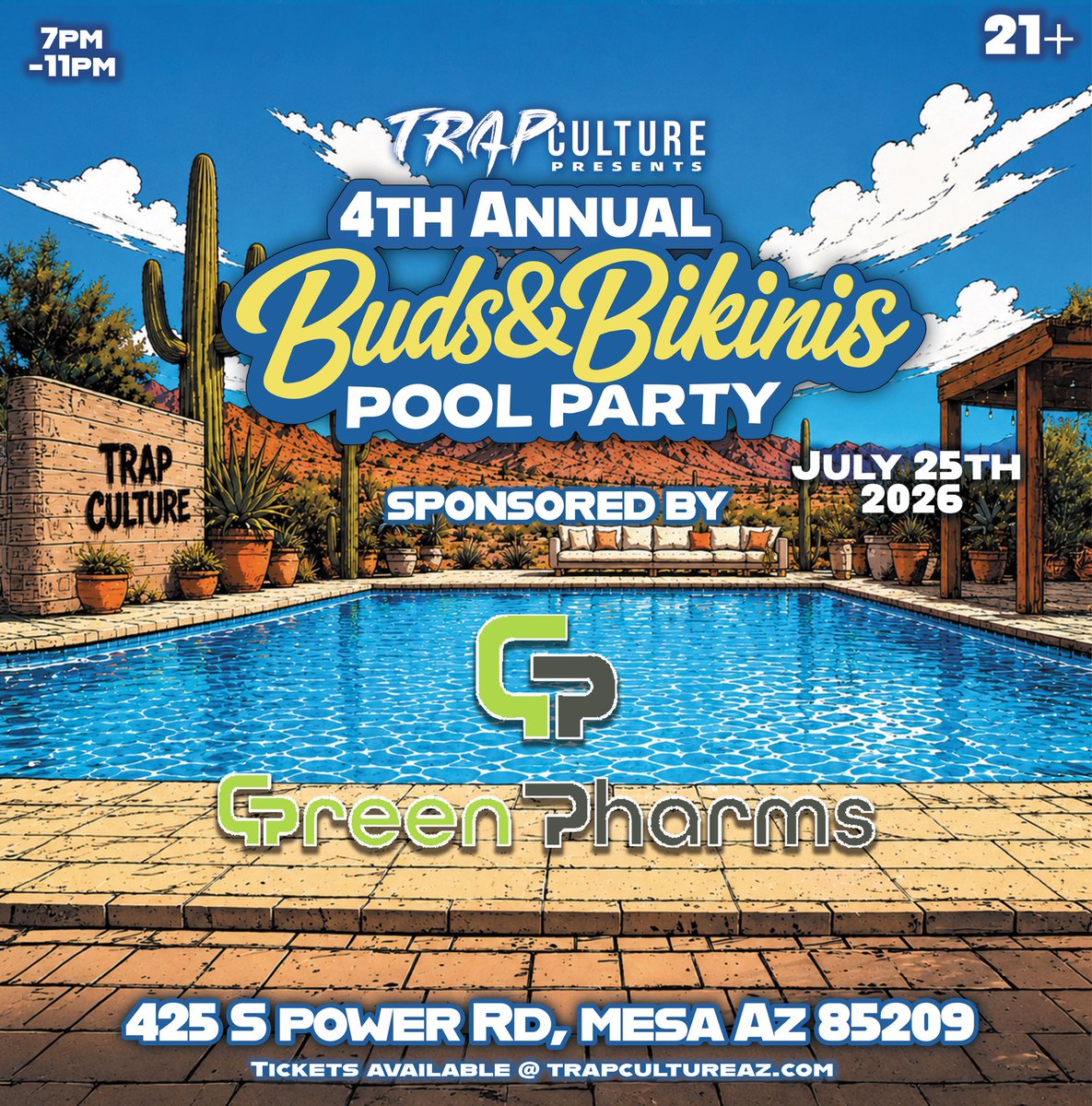 GREENPHARMSaz's tweet photo. 💚 SEE YOU SATURDAY! @TrapCultureAZ 👙 https://t.co/yrFuLfRpSd