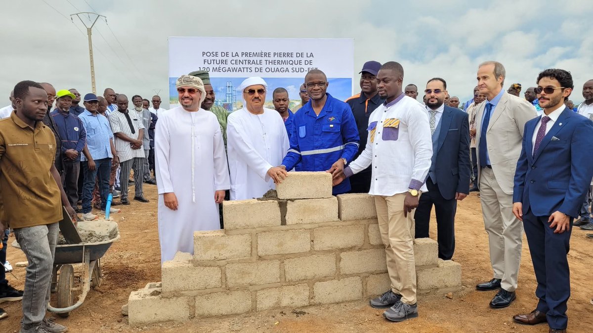 emmanutapsoba's tweet photo. #Burkina🇧🇫 : Le ministre de l’Énergie, des Mines et des Carrières #YacoubaZabréGouba, a procédé, ce 21 juillet 2026, à la pose de la première pierre de la future centrale thermique de 120 mégawatts de Ouaga Sud-Est, dans la commune de #Saaba. https://t.co/KO4vLeHaVB