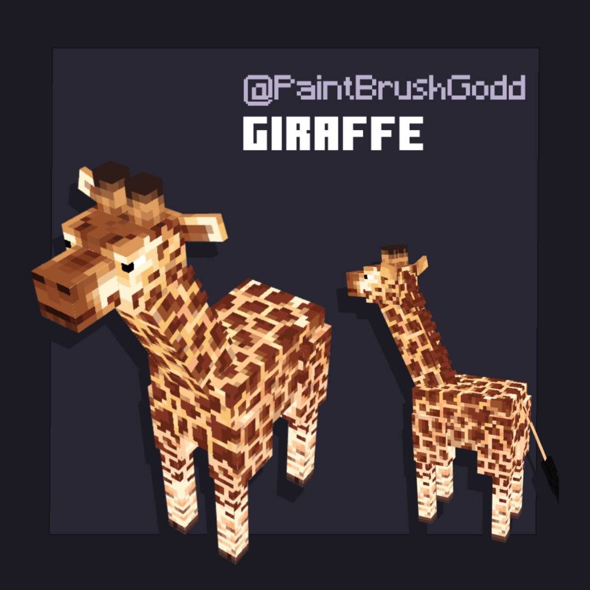 paintbrush3d's tweet photo. Giraffe🦒
#minecraft #blockbench #pixelart #lowpoly https://t.co/mUROPGDg77