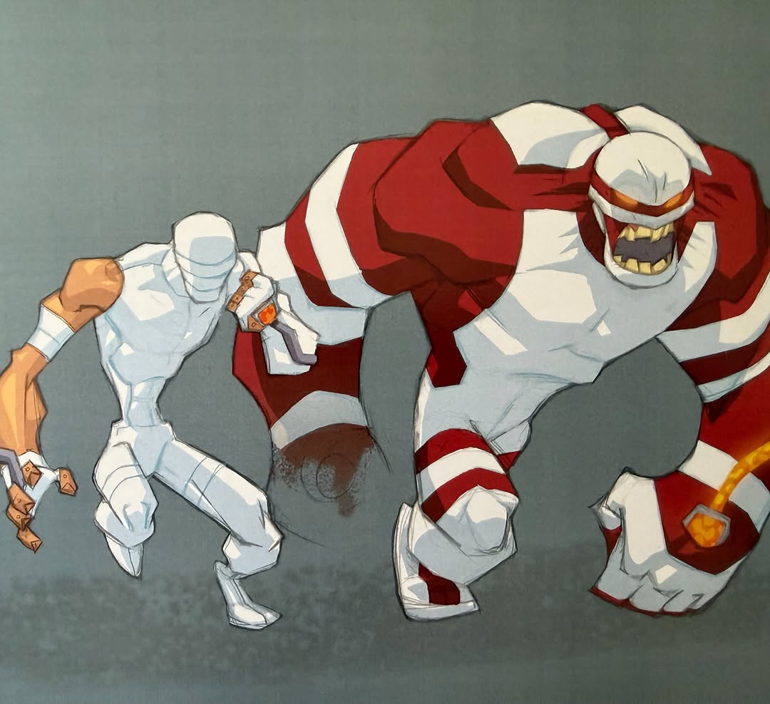 worldsfinest's tweet photo. Bane got a little bit of a makeover in The Batman. The character design, by Jeff Matsuda, from the fan-favorite 2004 animated show gave the hulking Bat-foe red skin and a redesigned mask. Check out the design from early production to its final iteration: #TheBatman #Batman #Bane https://t.co/DJsNIloK6X