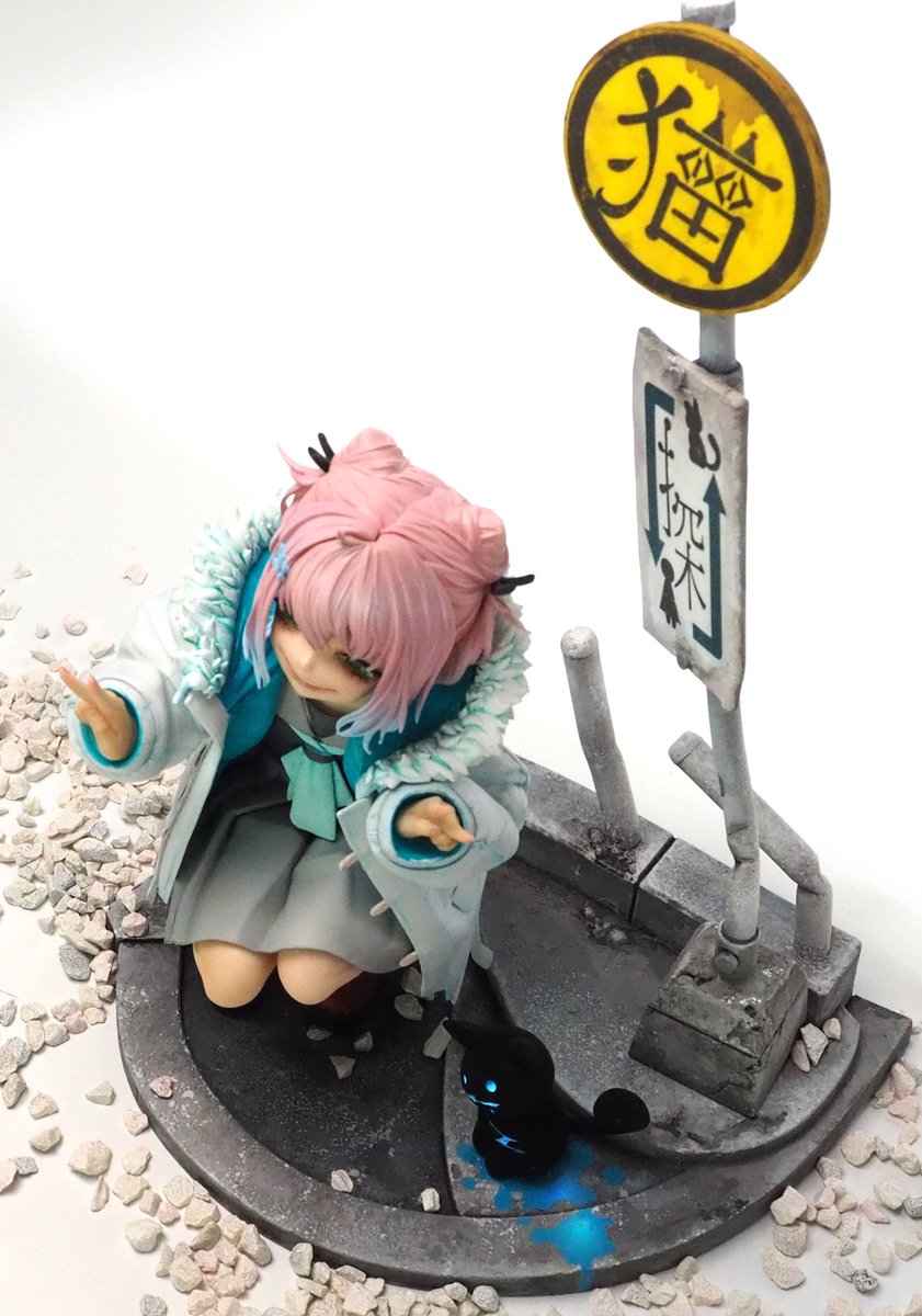 inorisama's tweet photo. WF2026夏に参加します
祈リサマ　卓番6-03-18 
新作オリジナル 「ねことわたし」17,000円
パーツ数　33＋デカール
複製　RCベルグ様 (台座部分のみ自宅複製）
ホワイトレジンキャスト製

組み立てが必要なガレージキットでの販売となります、よろしくお願いいたします
#WF2026S #WF2026夏 https://t.co/ujr7YIA9zQ