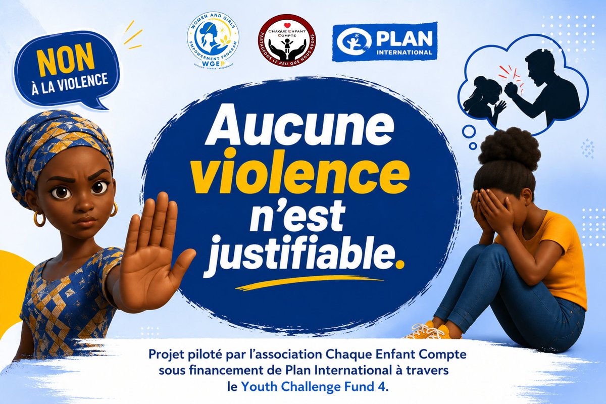 cec_mali's tweet photo. Les violences basées sur le genre prennent plusieurs formes: physiques, psychologiques, économiques ou sexuelles. 

Aucune circonstance ne peut les justifier.

#ChaqueEnfantCompte #WGEP #YouthChallengeFund4
#Jusquàlégalité
#UntilWeAreEqual https://t.co/1S0Q0JmZpz