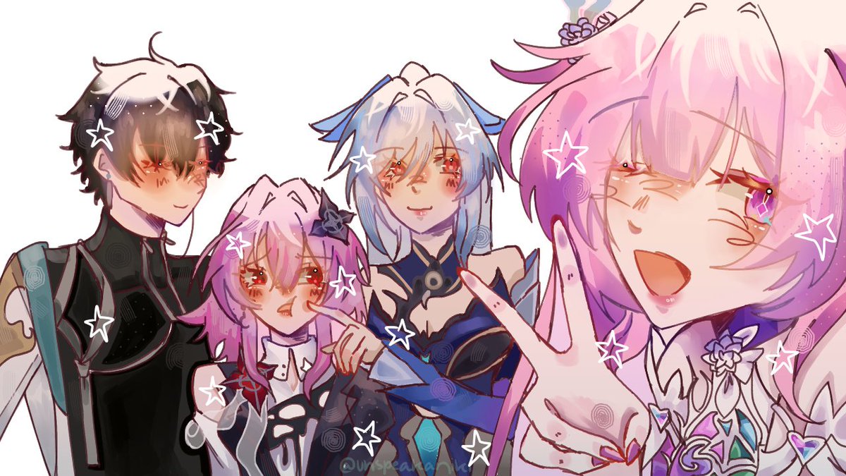 kyoukaloverbsd's tweet photo. I never posted this #hsr #HonkaiStaiRail #cyrene #danheng #jingliu #march7th https://t.co/1Nm8ZvfUNZ