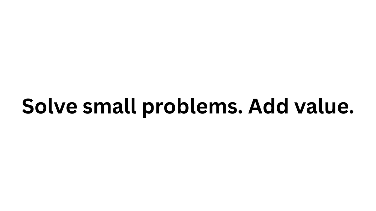 MktgWithM's tweet photo. Your content should solve a problem.
Even small problems count.
Help people one post at a time.
#MarketingWithM #ValueFirst https://t.co/IACZITlkPE
