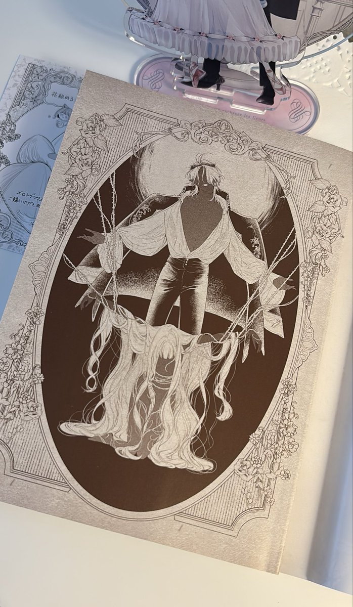 patisserieplain's tweet photo. Hana himeru’s color page and inner cover for volume 6 - I’ve always loved how haunting the illustrations are while maintaining a delicate atmosphere, a truly special series ( ᵒ̴̶̷̥   ᵒ̴̶̷̥ )♡ https://t.co/gPVFSR3KP7