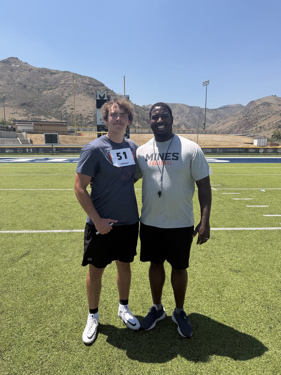 lucasJ60's tweet photo. Awesome experience at the CO Mines camp today Thanks @CoachGrigs619 @COACHMCLAU @KuntzOwen @CoachBobStitt 
@N0rfolkPanthers @PrepRedzoneNE @sixstarfootball @NENextt @coachjimvert 

This wraps up my summer camp season.  Lets go Panthers https://t.co/OaejRBo3Ad