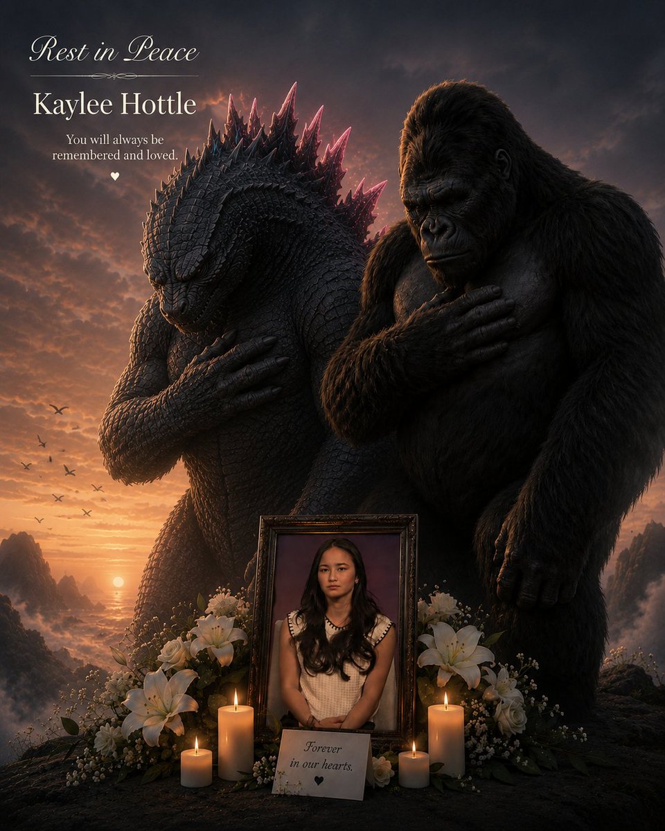 _MommyZylla's tweet photo. Kaylee Hottle, an American actress best known for her role as Jia in the Godzilla and Kong film franchises, died in a car accident in Maryland, on the East Coast of the United States. She was 19 years old. The news was confirmed by her father, Joshua Hottle.
Rest in peace👋🏻🕊💔. https://t.co/dVeTpQiF8F