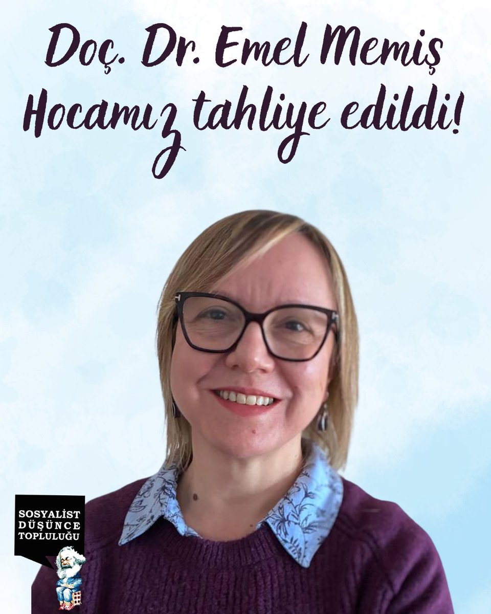 ankaraunisdt's tweet photo. Başta Emel Memiş hocamız olmak üzere, hukuksuzca hapsedilen yurttaşlar hakkında tahliye kararı verildi.

Hukuksuz ve gayrimeşru uygulamalar son bulana, tüm yurttaşlarımız serbest kalana kadar mücadelemizi sürdüreceğiz. https://t.co/gF159zQE1M