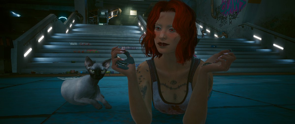 durnskirk's tweet photo. Amigas, eu sou muito divonica no Cyberpunk 2077. Ela é a minha cara todinha. https://t.co/3ritW7GlCZ
