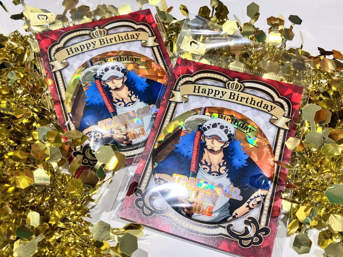再入荷】麦わらストア限定 HBDイニシャルホログラム缶バッジ ・[3.20