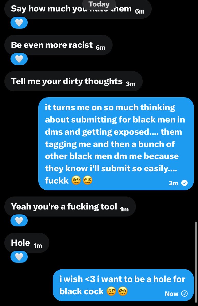 evildyke444's tweet photo. i was instructed to expose my need for bnwo because i'm a stupid white bitch and deserve to be embarrassed by my submission <3
(per instructions, i'm posting this and logging off for the night. black men please humiliate me for my pathetic need.) https://t.co/bRf2r1ajLG