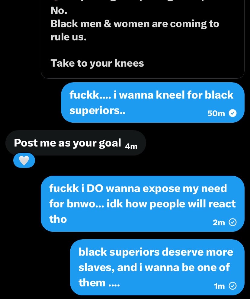 evildyke444's tweet photo. i was instructed to expose my need for bnwo because i'm a stupid white bitch and deserve to be embarrassed by my submission <3
(per instructions, i'm posting this and logging off for the night. black men please humiliate me for my pathetic need.) https://t.co/bRf2r1ajLG