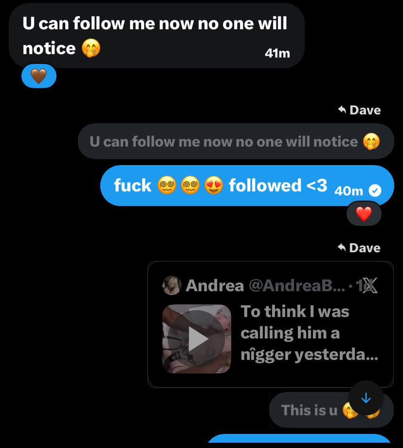 evildyke444's tweet photo. i was instructed to expose my need for bnwo because i'm a stupid white bitch and deserve to be embarrassed by my submission <3
(per instructions, i'm posting this and logging off for the night. black men please humiliate me for my pathetic need.) https://t.co/bRf2r1ajLG
