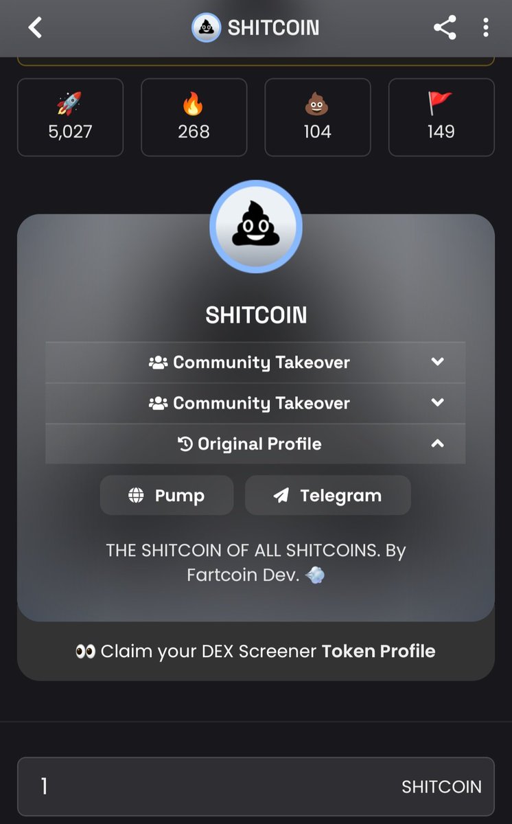 shitcoinverse's tweet photo. To any crypto investor curious to know why you should pick the OG $SHITCOIN as the winner in the Great SHITCOIN War, the #fartcoin Dev. stated the reason clearly . . .

Decentralized to do shit. https://t.co/UlEkmjVUAH