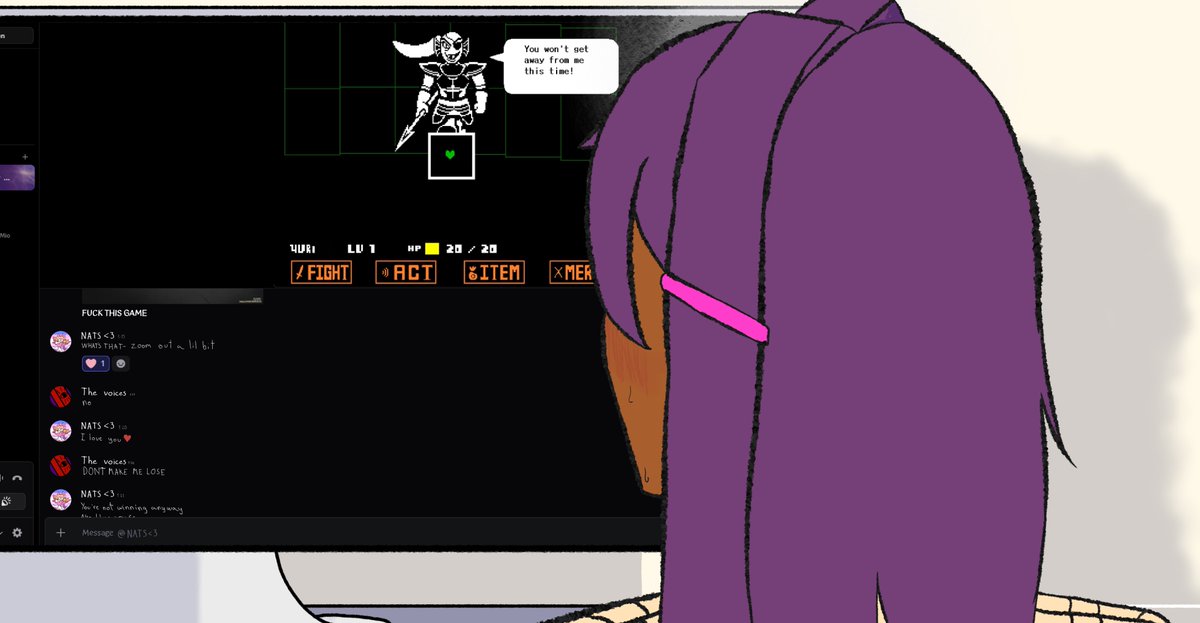 lemonadess__'s tweet photo. stupid thing I did cuz I was on vc watching undertale and I thought about natsuri https://t.co/C0wSbtl3Kw