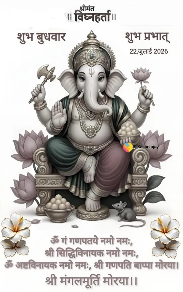 rekharukma's tweet photo. 🌺 मेरे घर पधारो गजानंद, हर विघ्न को दूर कर आनंद भर दो। 🙏🙏🌿🌿 https://t.co/gjThDf3Oyh