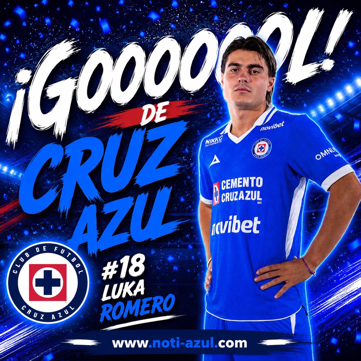 AZULDeCorazon14's tweet photo. 🚨⚽️ ¡¡¡GOOOOOOOOOL DE CRUZ AZUL!!! 🚂💙
🔥 ¡LUKA ROMEROOOO! 🔥
La Máquina responde de inmediato y empata el encuentro con una gran definición de Luka Romero.
🔵 Cruz Azul 1-1 Puebla
¡Vamos por la remontada! 💪💙
#AzuldeCorazon ⭐️ #PorLaOnceaba 🏆 #CruzAzul https://t.co/P1HH1ZfxMO