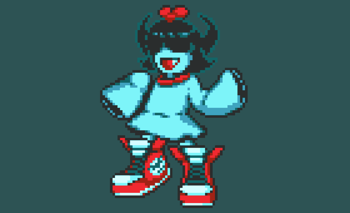 Bean_Man710's tweet photo. Is Aqua drip still relevant #deltarune #deltarunefanart https://t.co/DaGzlQyZm4
