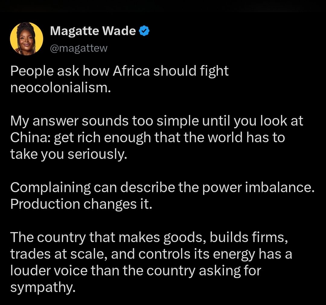 Abu_The_Truth's tweet photo. This retard actually believes neocolonizers aim to enrich their colonies until they’re productive and strong enough to resist. This particular retard is married to and in bed with a colonizer, so it’s no surprise that the neurons in her brain are in conflict with knowledge. https://t.co/HhYZsL7LU7