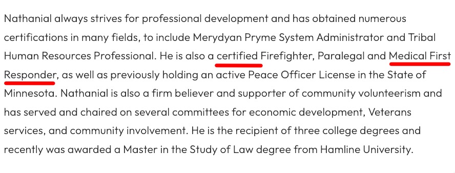 🚨 UPDATE 🧵: Nate George's campaign is currently scrubbing their website to remove inaccuracies and discrepancies in George's claimed qualifications and credentials.

Here's what's changed, and why it matters for a candidate running to be Minnesota's fraud watchdog.