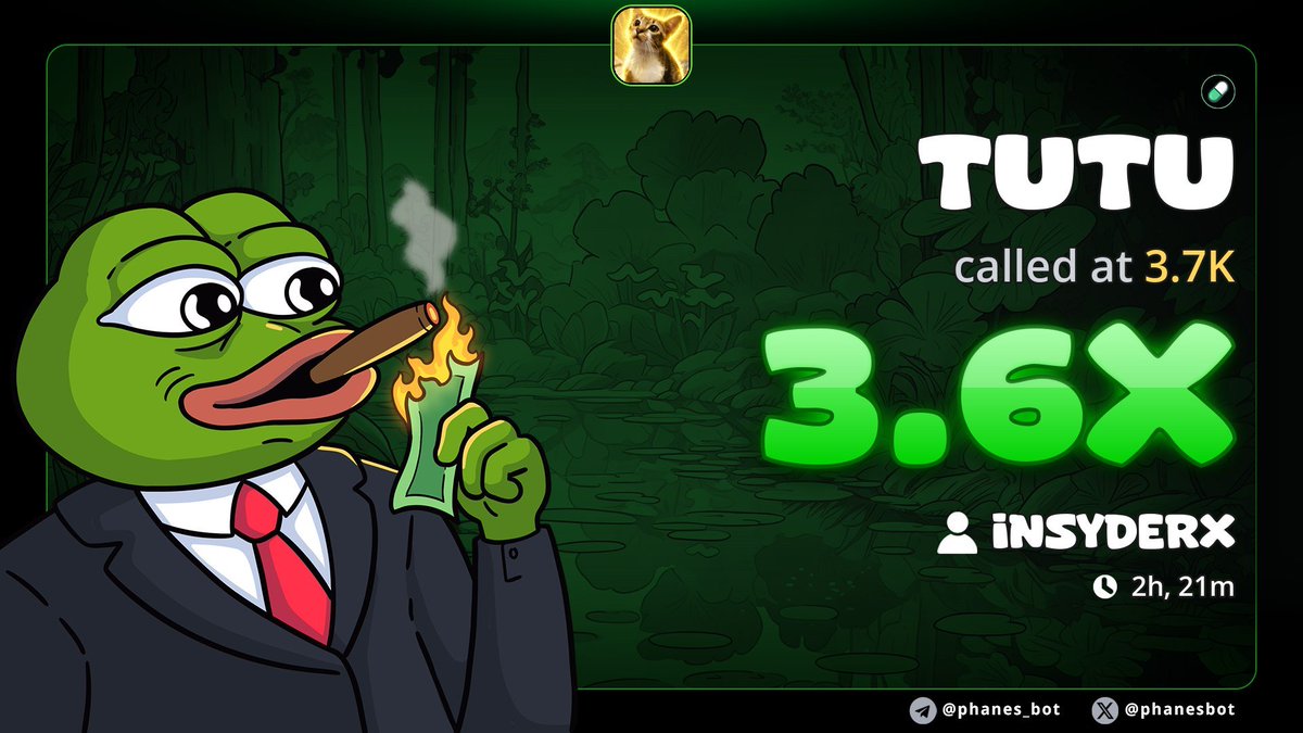 insyder0's tweet photo. Nice quick cook on $TUTU 

Did a 3.6x 

3.7k >> 13k mkt cap 

Dm https://t.co/MGkW2pgANp to join my telegram group for early entry calls 

Ca
FMxKTLLCchBBtk5Bwo8kyeC5MiUh1TwapYZUiQLXpump

#solana #lowcapgems #trading https://t.co/niTp6SOJnX