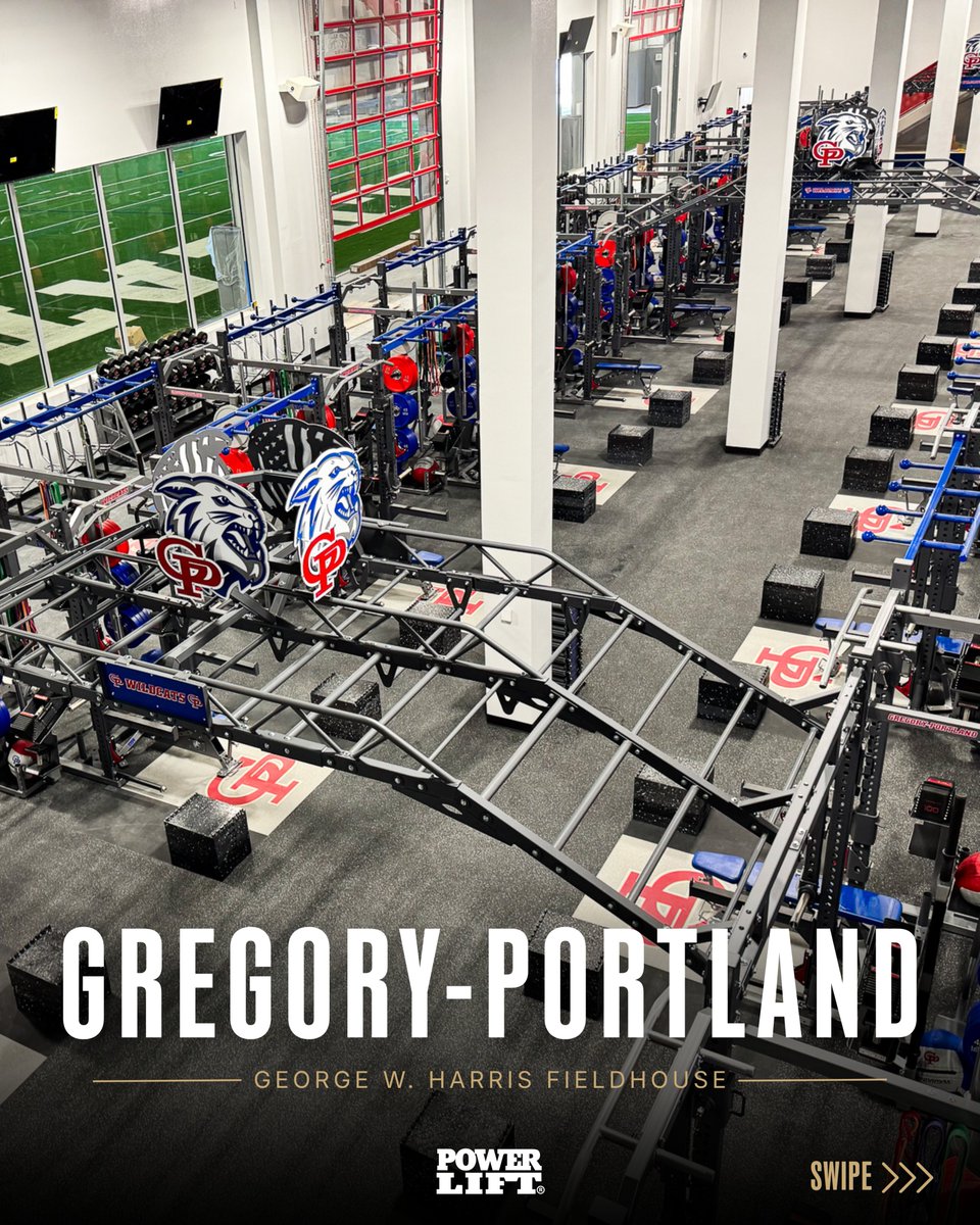 power_lift's tweet photo. The 153,000-square-foot George W. Harris Fieldhouse and All-Purpose Facility is home to a 9,000-square-foot Power Lift weight room, serving the Gregory-Portland Wildcats.👏

Explore the full project: https://t.co/q7nudnVrEf

—
Power Lift Reps: @PBMstrong @missyMmcbeth | Texas

#PowerLiftProud #PowerLiftBuilt