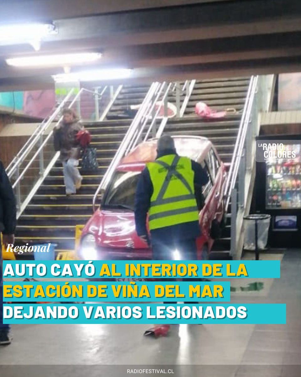 radio_festival's tweet photo. PRELIMINAR: 1 persona fallecida y 4 lesionados deja el grave accidente ocurrido esta tarde cuando un automóvil cayó al interior de estación #ViñadelMar de EFE Valparaiso https://t.co/0Om3koXeQo