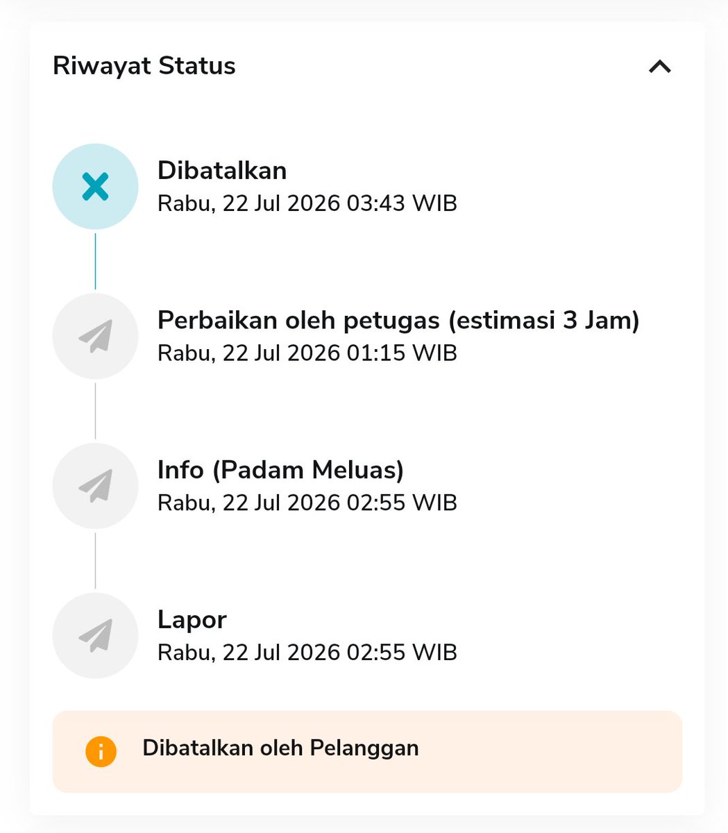 bylsta's tweet photo. Buset pemadaman listrik dari 22.30 sampe sekarang, mana hasil pengaduan ga jelas dibuat dibatalkan pelanggan padahal ga ada konfirmasi, ini mati listrik kenapa? Estimasi nyala kapan? @pln_123 https://t.co/YpNb6Ny3Dj