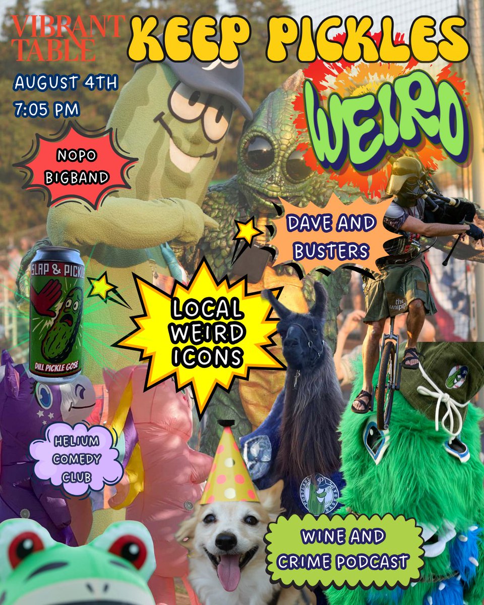 邦楽 JOLLY PICKLES /TODAY TOMORROW FOREVER 🥒 Let your freak flag fly on August 4th for KEEP PICKLES WEIRD