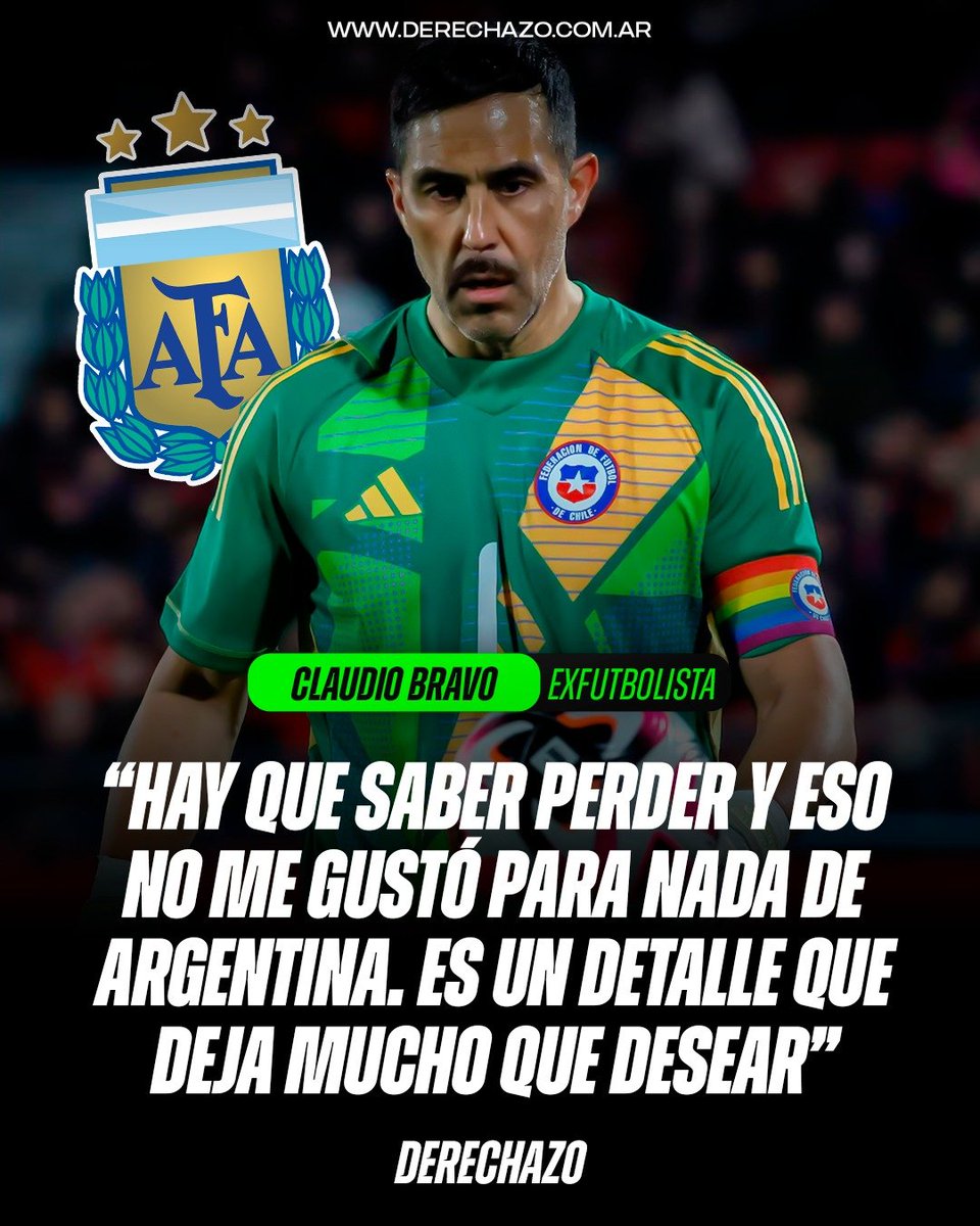 derechazoar's tweet photo. 🇨🇱🇦🇷🚨 LO DICE UN EXPERTO EN PERDER: El fracasado de Bravo criticó la actitud de la Selección Argentina en la celebración de España. 

‼️ "Hay que saber perder y eso no me gustó para nada de Argentina. Es un detalle que deja mucho que desear". https://t.co/dbVfbAIHsr