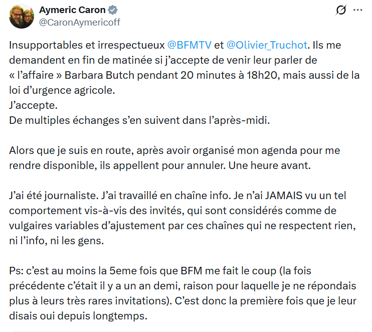 chleonet's tweet photo. MONSIEUR @CaronAymericoff  ne supporte pas d'avoir été déprogrammé pour laisser place à une édition spéciale dédiée aux 2 sapeurs pompiers décédés à Merignac....
Le melon du mec !!!!
C'est quoi le mot pour une telle pourriture? https://t.co/ADBYB0XWlq