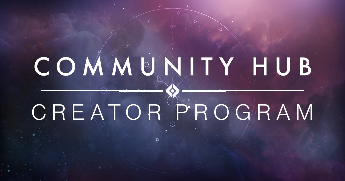 LukeCB14's tweet photo. 📣 Calling Destiny Creators!

It's a great time to drop into the Community Hub if you haven't already!

After GCX we will be welcoming existing D2 Creators into our Creator Program, with applications opening a few weeks later! https://t.co/Abl4BzGLPd