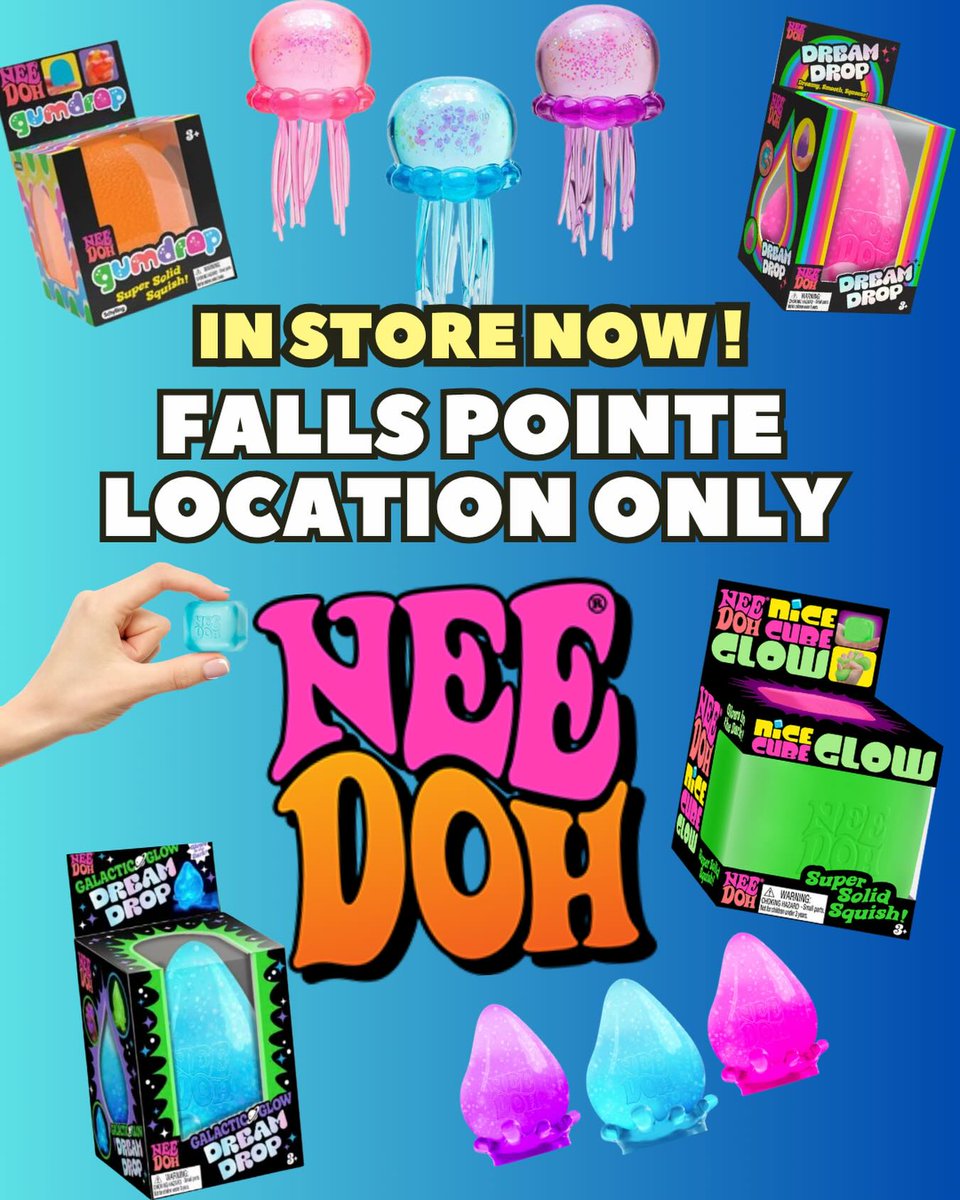 learningexnl1q's tweet photo. 🚨 NORTH HILLS FRIENDS — THE NEE DOH RESTOCK IS HERE! 🚨

In store NOW at our North Hills location only! 💥

Available styles:
🟣 Groovy Glob
🟢 Super NeeDoh Ripples
🧸 Gummy Bears
🌈 Teenie NeeDoh 3-Pack

✨ IN STORE ONLY — NOT AVAILABLE ONLINE… https://t.co/3CipmuYvfN