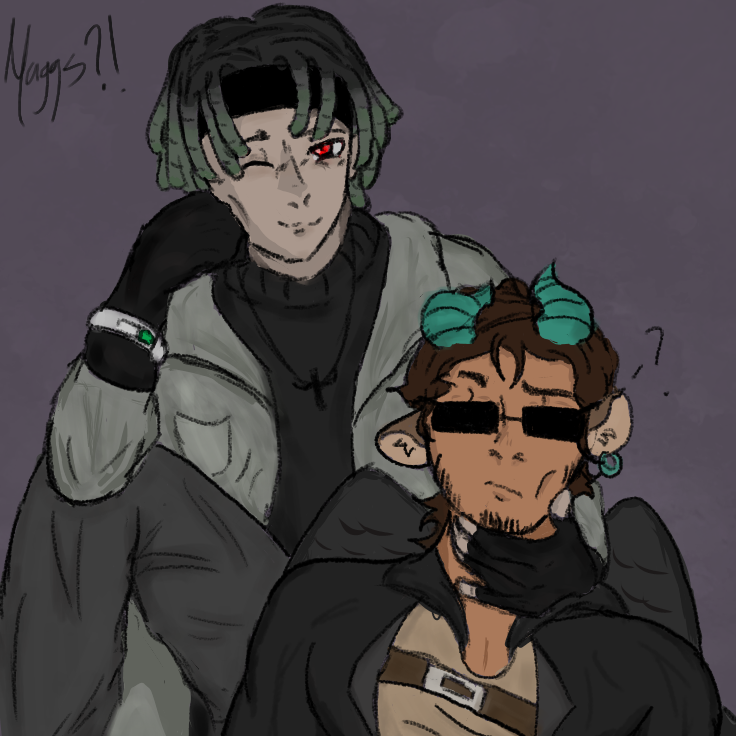pearlesc3n's tweet photo. Papu....a clon behind you...😥 (sketch rancio que hice estando enferma)  #nuclearcrow #sciencemonkey https://t.co/yDIpyCu5xz