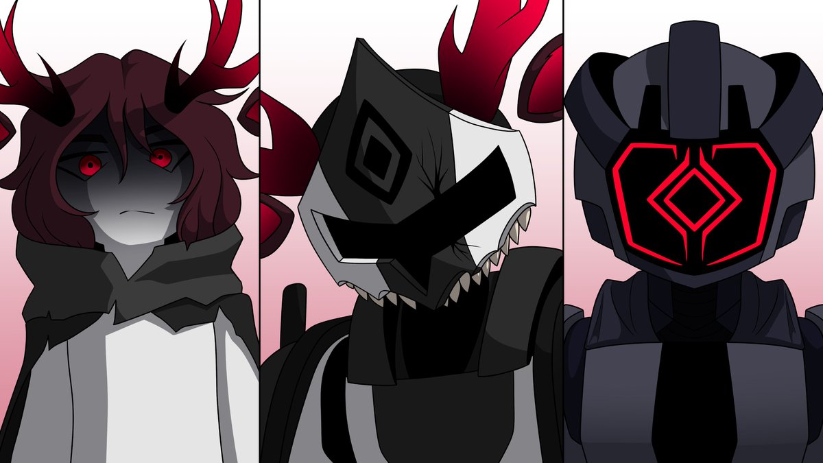 HaHaRunic's tweet photo. The final two members of this unnamed group of four. Technically these two didn't go through any redesigns, or at least ones that lasted. Both were made with evolution in mind, meaning these designs are canon to their characters except with a few differences now https://t.co/Ovxe2y13Pa