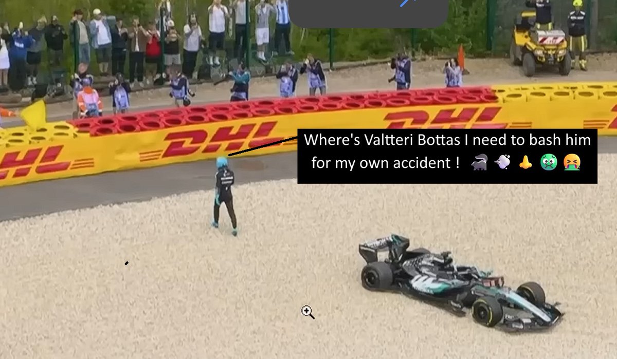 LeanAgilityFlow's tweet photo. Where's Valtteri Bottas I want to "bash" him for my own accident ! 🦨💨👃🤢🤮 @F1 @FIA @SkySportF1 @ESPNF1 @SkyF1Insider @Max33Verstappen @MercedesAMGF1 https://t.co/vPMTbG6KoV