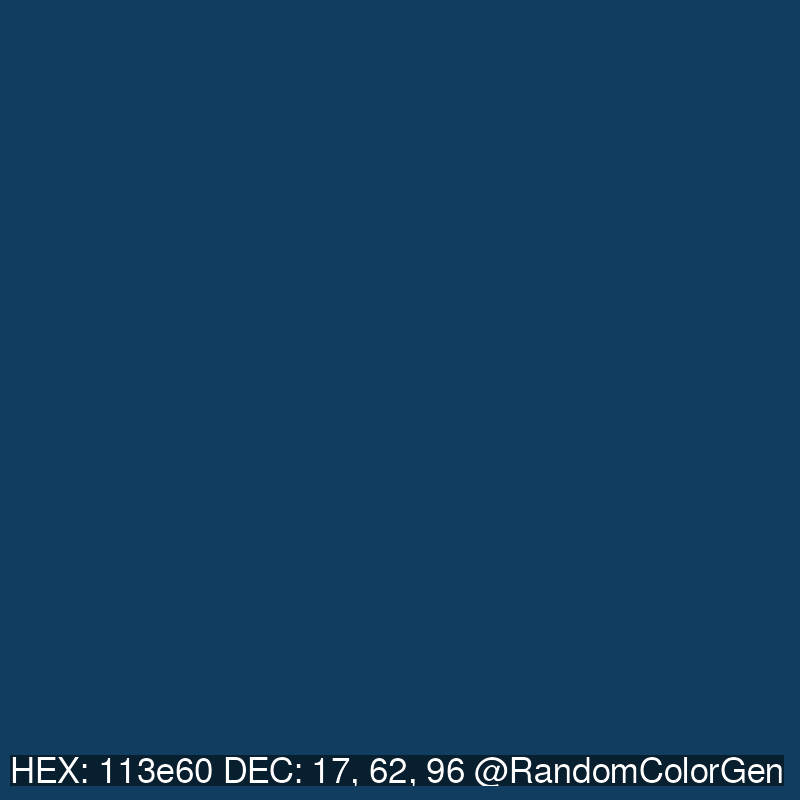RandomColorGen's tweet photo. 113e60
17, 62, 96 https://t.co/c70hjLfH8L