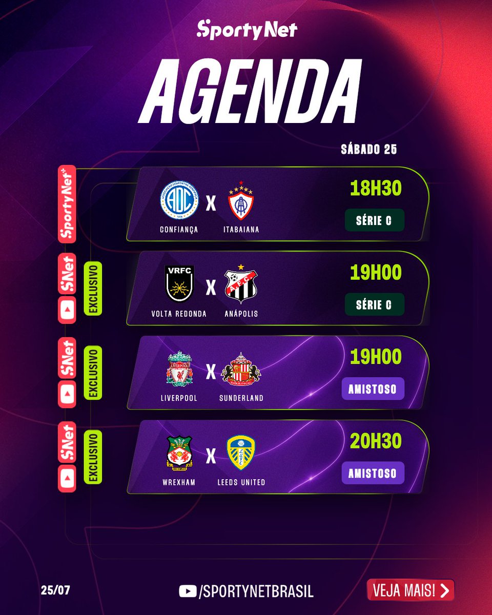 SportyNetBrasil's tweet photo. 🚨⚽ CHEGOU, CHEGOU CHEGANDO!

A Copa do Mundo acabou... mas aqui o futebol NÃO PARA! 🔥

É hora dos amistosos internacionais, Brasileirão Série B, Série C... e, claro, o nosso querido Tequilão! 🌮🍹⚽

Prepara a agenda, porque tem jogo de sobra e você acompanha tudo com a SportyNet! 📺💥

Segue os pontos...

#OFutebolNãoPara