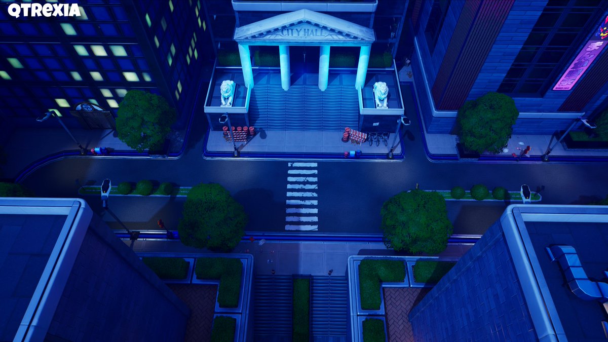 Qtrexia's tweet photo. Qtrexia Street Design... 🛑🚦

#Fortnite #FortniteCreative #FortniteArt #Streets #Village https://t.co/7rHj5of3hL