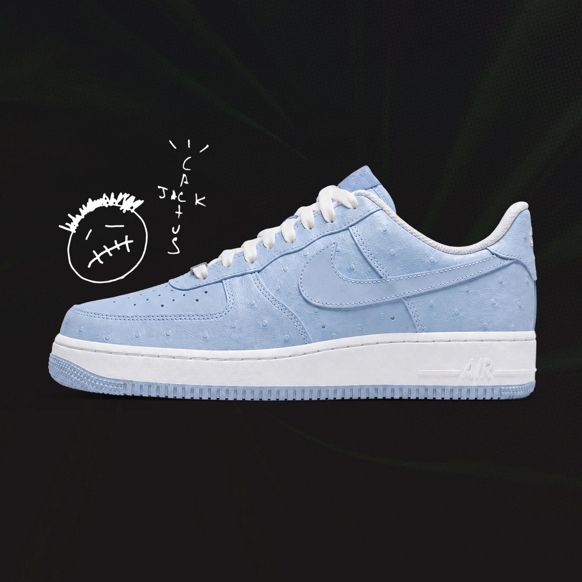 ModernNotoriety's tweet photo. Travis Scott x Nike Air Force 1 "Blue Ostrich"

🗓️ Fall 2026
🏷️ $120

Likely another pre-order release https://t.co/Hwq0pg4t1M