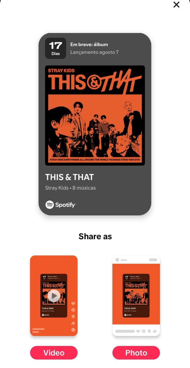 StayFamBR's tweet photo. 📢 Chamando todas as STAYs que tem tik tok

Há uma função no Tik Tok em que é possível postar o link do pré save da mesma forma do Stories do Instagram, com a postagem linkada para a página do pré-save!

Para fazer isso:
• Vá no símbolo de compartilhar, geralmente no cantor inferior direito.
• Procure o símbolo do Tik Tok dentre as formas de compartilhamento 
• Escolha o formato
• Vídeo: a imagem bem como o link ficam como um fundo verde, sendo possível criar videos com alguém falando (o ☝🏽 da nossa ADM demostrando 🤣)
• Foto: Como qualquer outra
⚠️ Fale para seus seguidores, ou demostre de alguma forma que para ser direcionado para a página de pré-save, é necessário clicar no 🔗 Spotify (em verde na filmagem)
• Após isso, use sua criatividade, coloque músicas, faça uma chamada criativa, um universo de possibilidades!