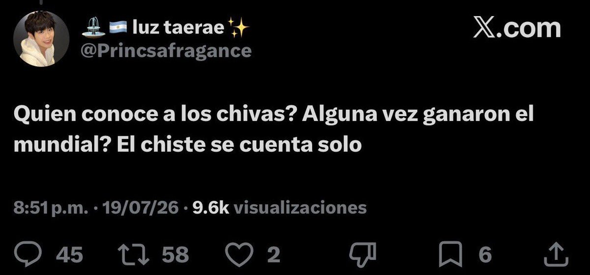 s6tosugu's tweet photo. BORRO SU TUIT JSJSJ, PASO A SER UN MEME. POBRE EXISTIENDO EL INTERNET Y DECIDE SER UN CHISTE, UN POQUITO DE CEREBRO NO? https://t.co/TL0S5z6Qiz
