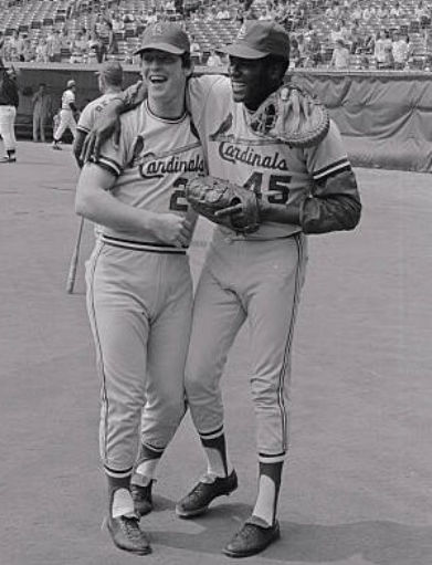 Jimfrombaseball's tweet photo. "Ted Simmons used to drive me crazy when he was a young catcher.
One day he called time and came out to ask if I was giving him a hard time.
I said:
‘I’m trying to win the ballgame.
I don’t have the luxury of giving you a hard time.’
Simmons was a bright guy and he learned. It took him a while, but he caught on.
As a 19 year old rookie, all he thought about was hitting line drives, which he did very well.
You can forgive a catcher for a lot of sins when he clears the bases with a double." Bob Gibson.
"That was the greatest thrill of my life, catching a no-hitter. Man, Bob Gibson was throwing fire."
Ted Simmons.
On Aug. 14, 1971 at Pittsburgh's Three Rivers Stadium, Ted Simmons caught Bob Gibson's only career no-hitter, in an 11-0 rout of the Pirates, and became the only catcher in Cardinals history to collect four hits while catching a no-hitter.
Ted Simmons was behind the plate in 1,769 games — 1,578 were complete games!
He caught 122 shutouts, was an eight-time All-Star, batted above .300 seven times, hit twenty-or-more home runs six times, and drove in 90+ RBI nine times.
Despite his incredible offensive numbers, only 5% of the "Baseball Writers' Association of America" voted for him on the 1994 Hall of Fame ballot, making him ineligible.
In 2019, the Modern Baseball Era Committee elected Ted Simmons to the National Baseball Hall of Fame!
"There are things about some professional athletes that I cannot stand, the pretense, the egos, the pomposity, the greed."
Ted Simmons.
Retired with more RBI than Johnny Bench, more runs scored than Gary Carter, more hits than Carlton Fisk, higher batting average than Yogi Berra.
Drove in more RBI than all catchers except Yogi Berra.
Ted Simmons rebelled against baseball’s reserve clause, refused to sign a $25,000 contract, feeling he deserved bigger raise.
An anti-war activist, heavily criticized the Nixon administration, and wore his hair so long that he was nicknamed, “Simba.”
Legend!!!