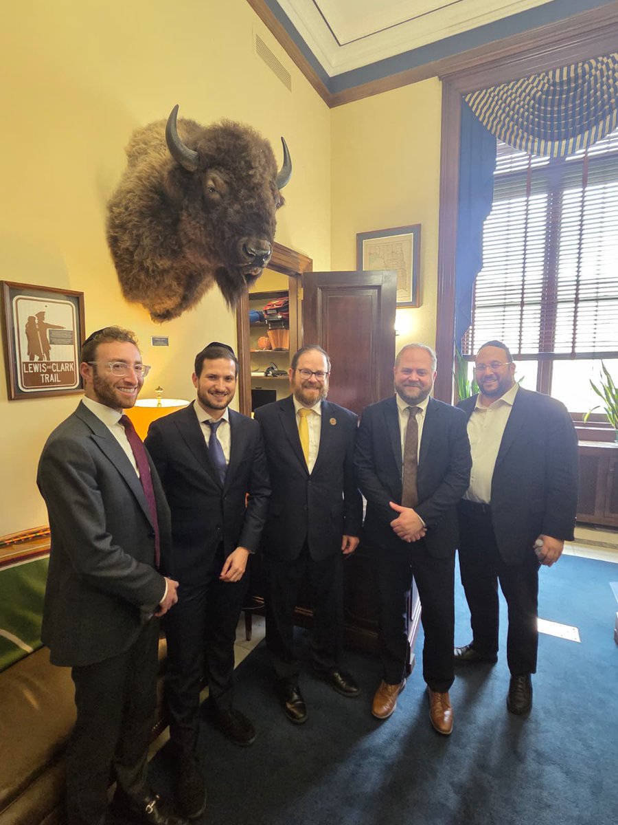 AgudahNews's tweet photo. Agudath Israel representatives on Capitol Hill today explaining that enacting permanent DST would force children to travel to school in the dark therefore putting them at risk. In fact the last time permanent DST was tried it was quickly reversed due to the disastrous results. https://t.co/cte7tPBu7L