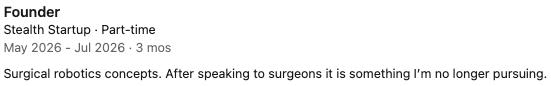 mhdempsey's tweet photo. literally the same outcome from every person who goes down the surgical robotics rabbithole.

only a matter of time🤷‍♂️ https://t.co/svUP3qUvCX
